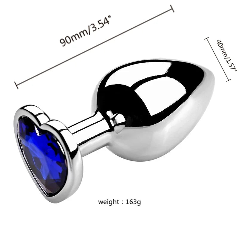 Metal Heart Butt Plug 3 Sizes Simifo