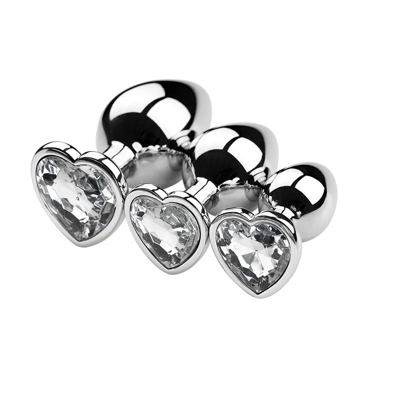 Metal Heart Butt Plug 3 Sizes Simifo