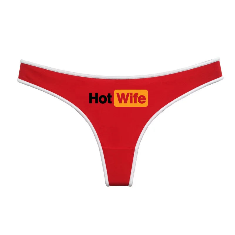 HOT WIFE Letters Women's Underwear - Seamless Low Waist Sports Panties | Traceless Fitness Brief