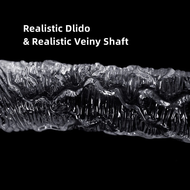 Realistic Dildo Clear Soft Lifelike Sex Toy with Vein Texture Penis for Vagina Anal Stimulation with Strong Suction Cup Adulttoy