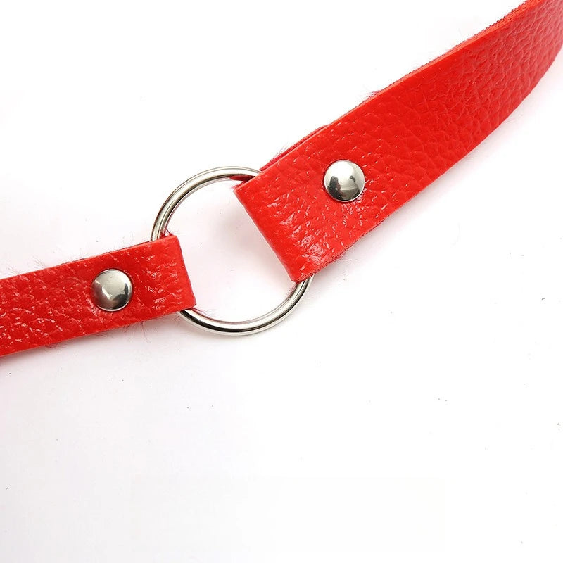 Leather Ball Gag Simifo
