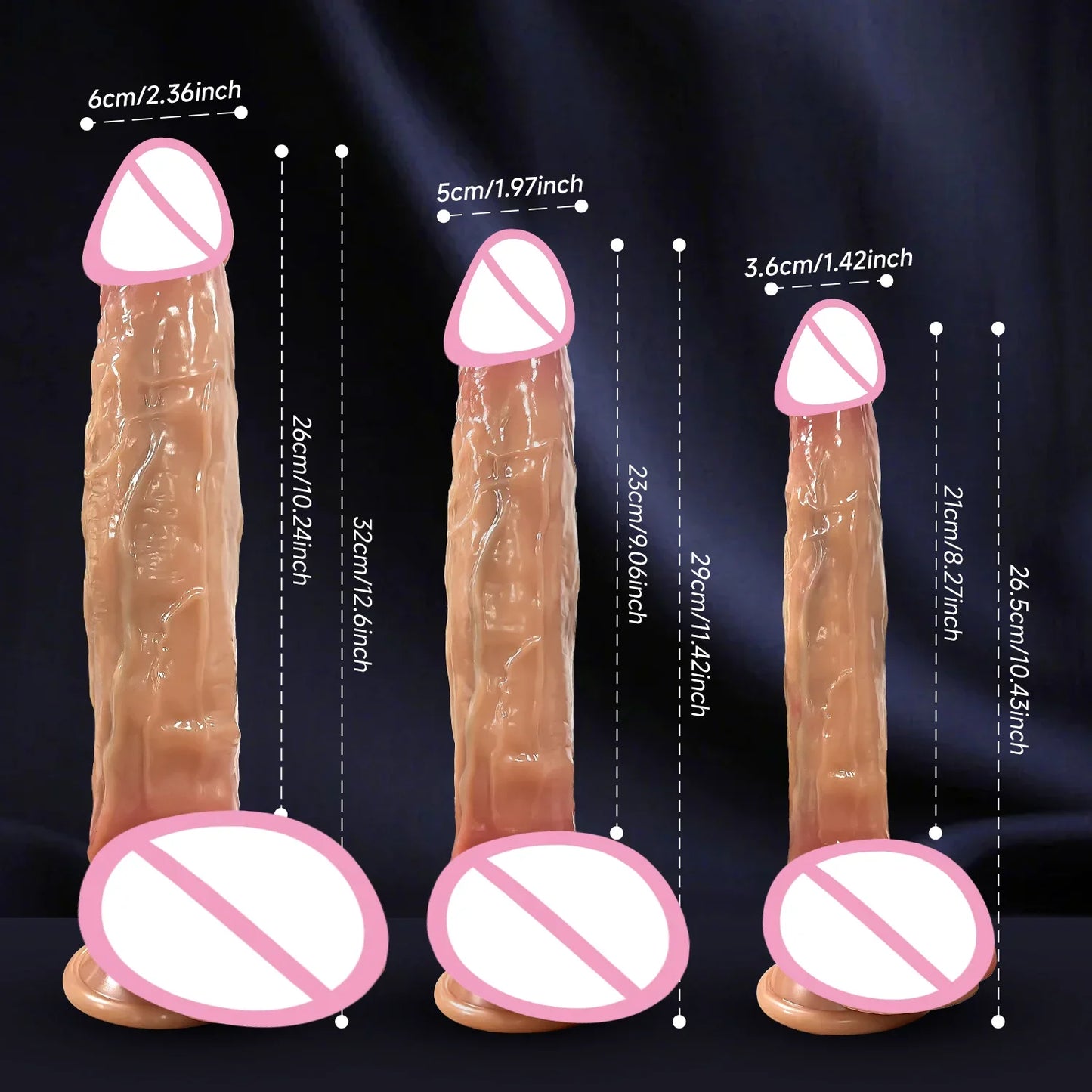 Realistic Big Dildo With Suction Cup