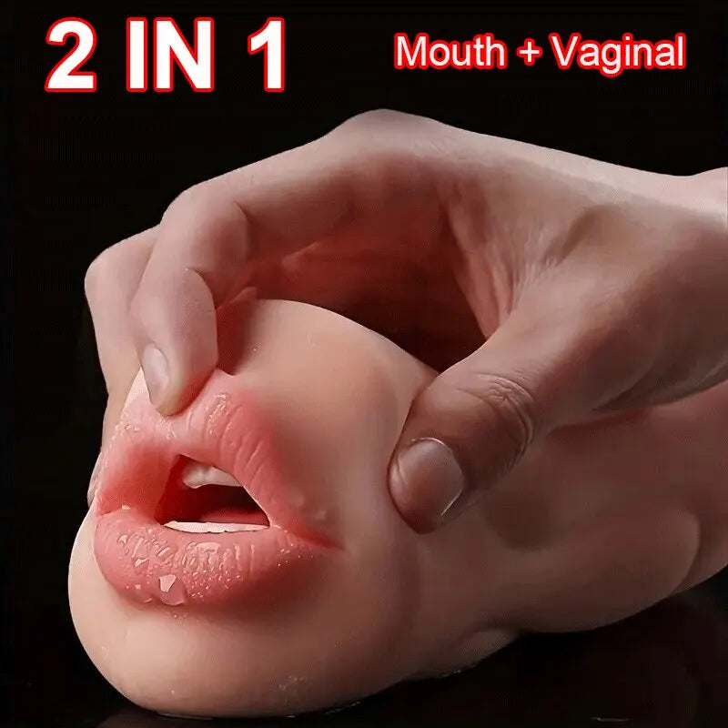 3-in-1 Male Masturbator - Deep Throat, Vagina & Oral Stroker | Realistic TPE Pleasure Toy