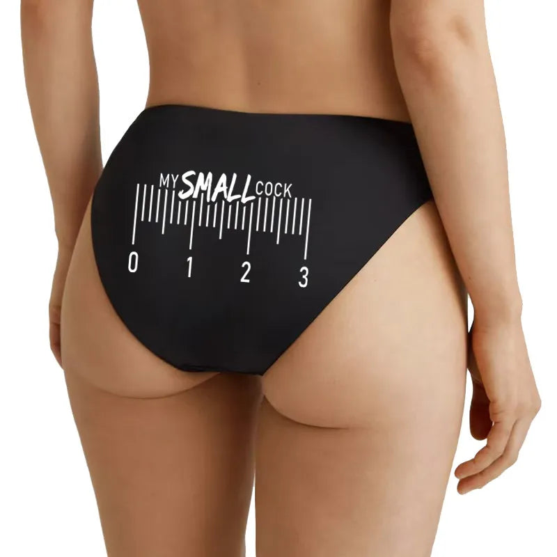 MY SMALL COCK Funny Cotton Underwear - Women's Novelty Briefs | Soft Comfortable Panties