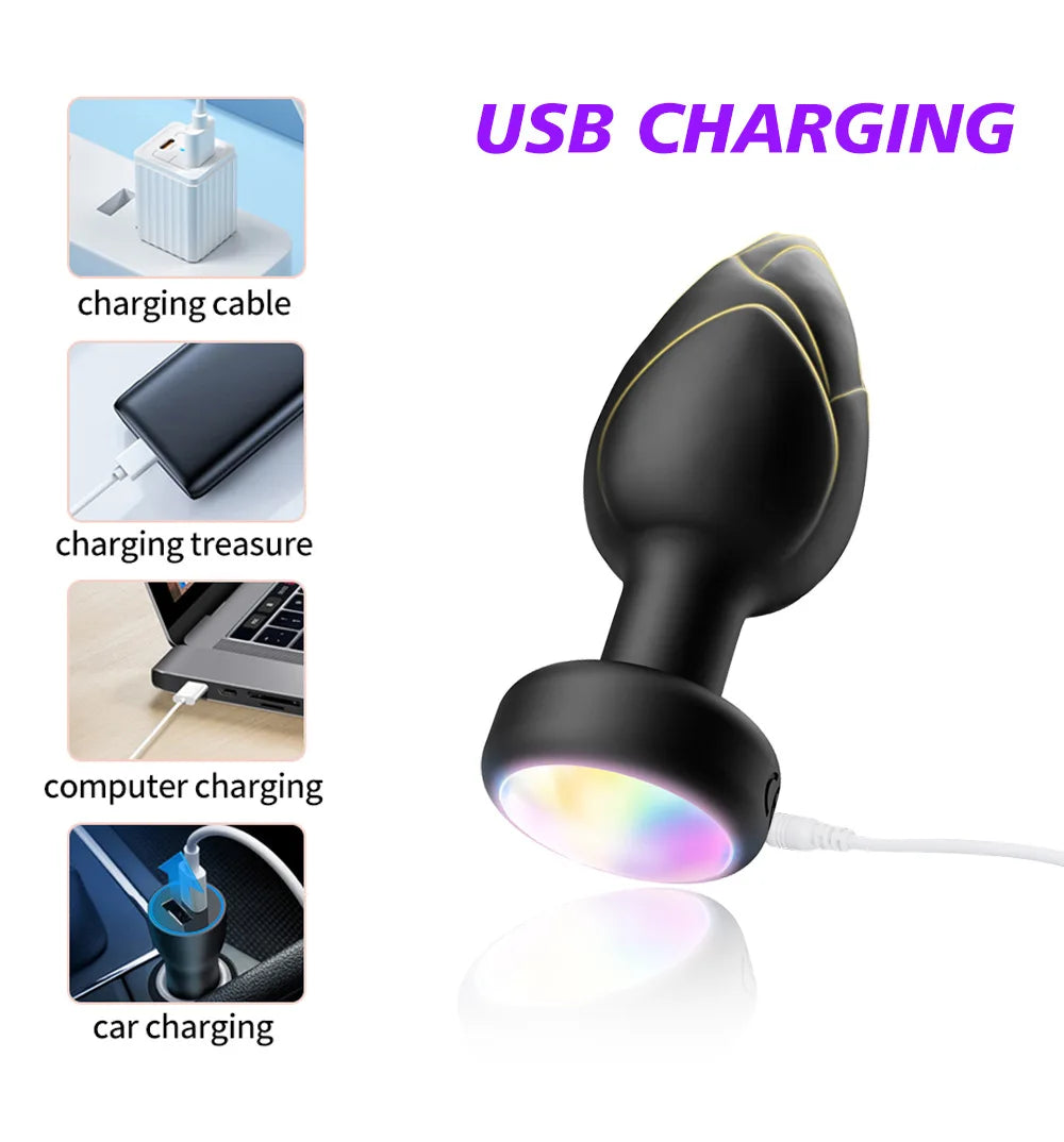 LED Colorful Light Butt Plug