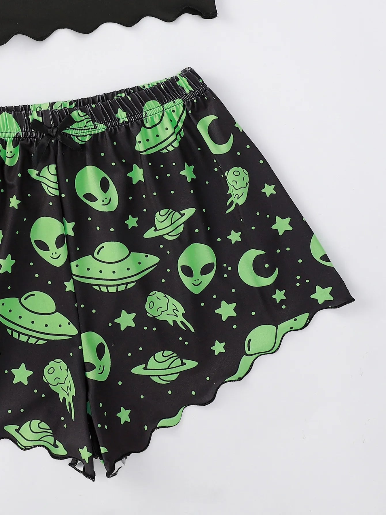 Women's Halloween Pumpkin Print Suspender Pajama Set - Sleeveless Top & Shorts Sleepwear