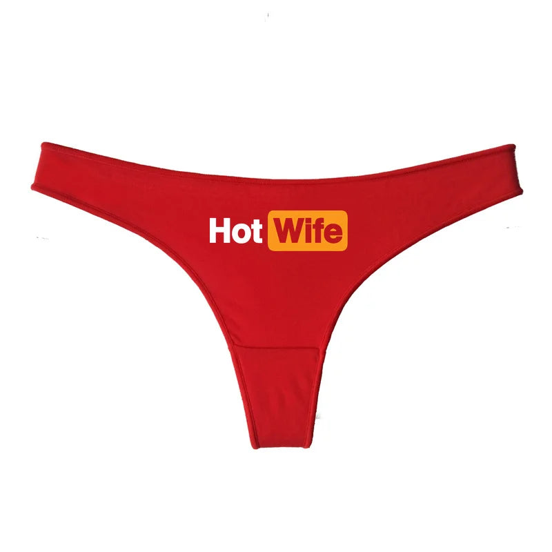 HOT WIFE Letters Women's Underwear - Seamless Low Waist Sports Panties | Traceless Fitness Brief