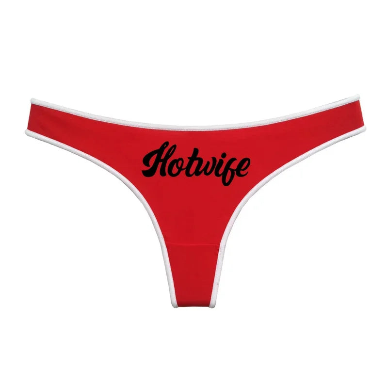 HOT WIFE Red Cotton Seamless Thong - Soft Invisible Breathable Sport Underwear | Women's Lingerie
