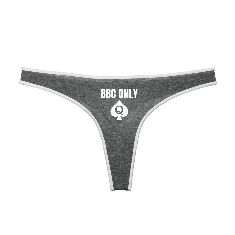 Sexy Queen of Spades G-String Thong - BBC ONLY Cotton Underwear | Soft Lingerie for Women