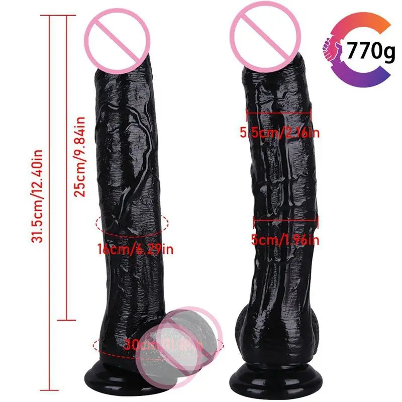 11 Inch Long Realistic Dildo With Suction Cup