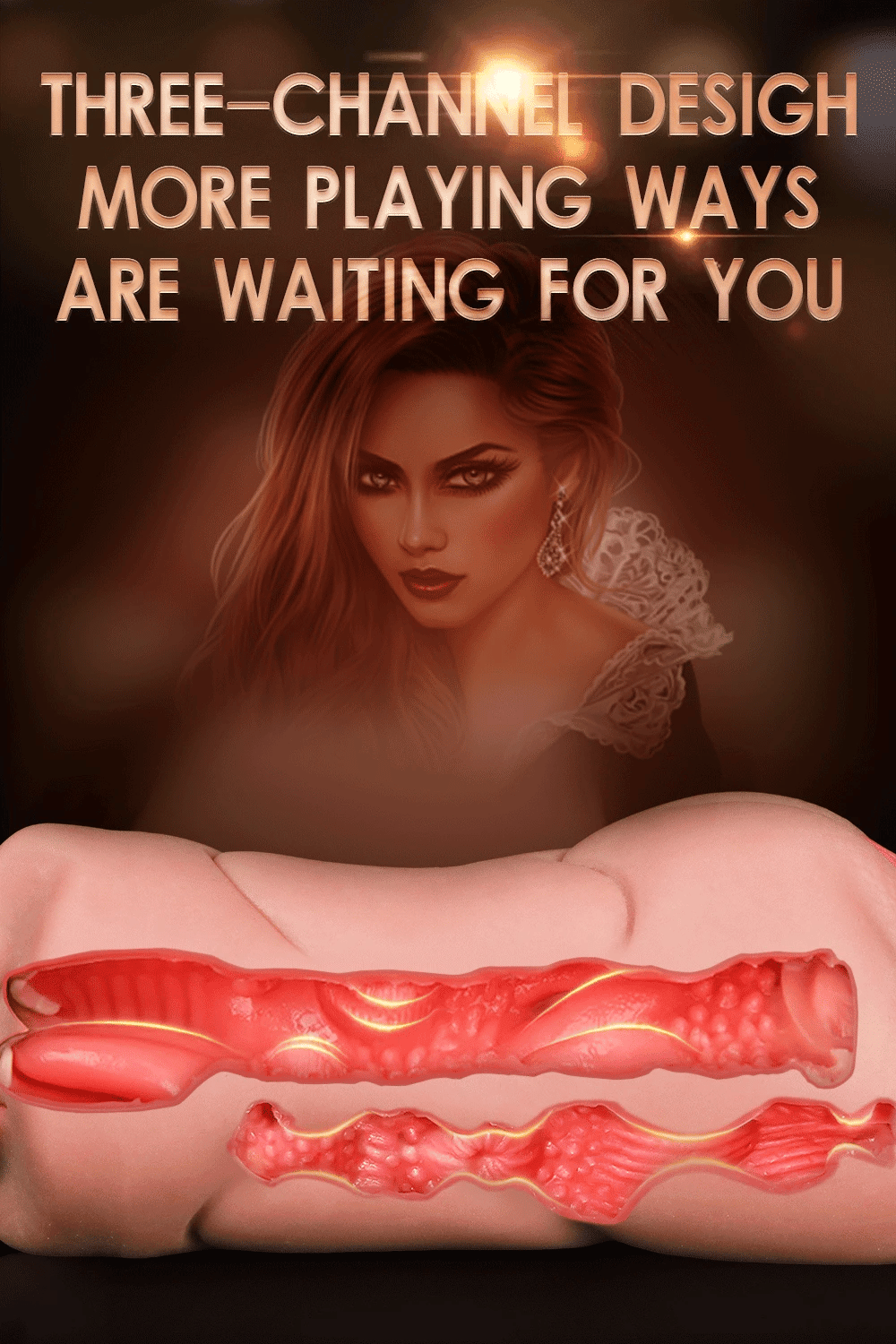 3-in-1 Male Masturbator - Deep Throat, Vagina & Oral Stroker | Realistic TPE Pleasure Toy