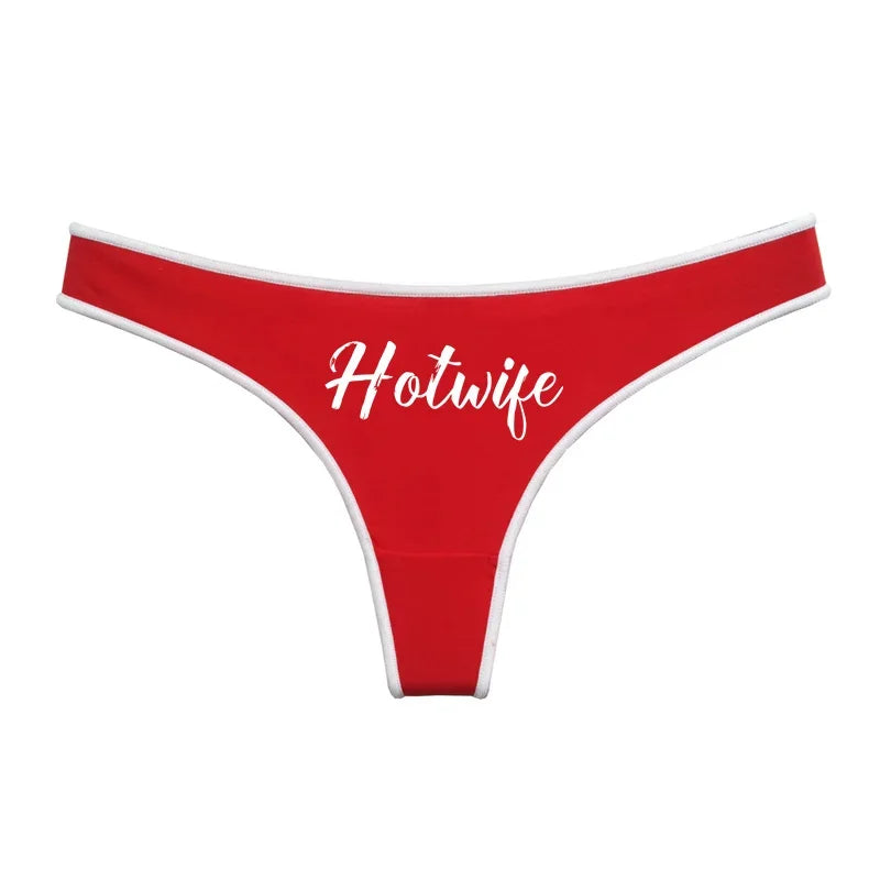 HOT WIFE Red Cotton Seamless Thong - Soft Invisible Breathable Sport Underwear | Women's Lingerie