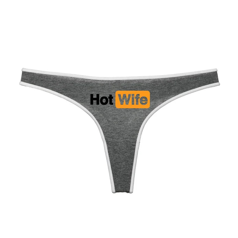 HOT WIFE Letters Women's Underwear - Seamless Low Waist Sports Panties | Traceless Fitness Brief