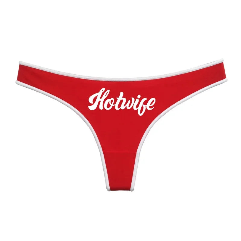HOT WIFE Red Cotton Seamless Thong - Soft Invisible Breathable Sport Underwear | Women's Lingerie