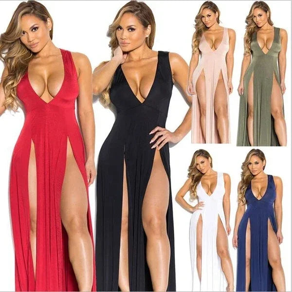 Exotic dresses Low-Cut V-Neck Sleeveless Simifo