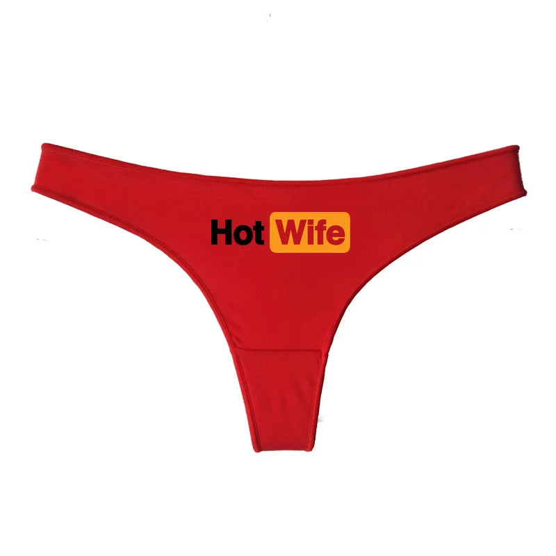 HOT WIFE Letters Women's Underwear - Seamless Low Waist Sports Panties | Traceless Fitness Brief