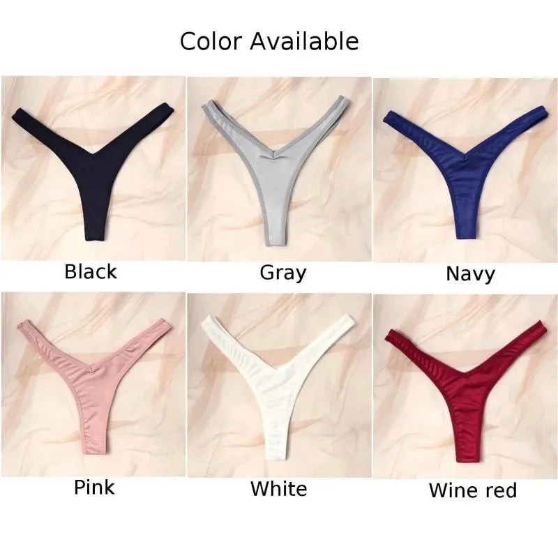 Women's V-Waist Sports Thong - Sexy Breathable G-String | Low Rise Elastic Bikini Panties