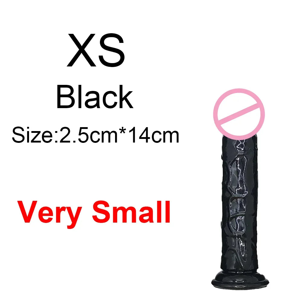 Realistic G-Spot Jelly Dildo with Suction Cup - Silicone Penis Butt Plug | Women's Pleasure Toy