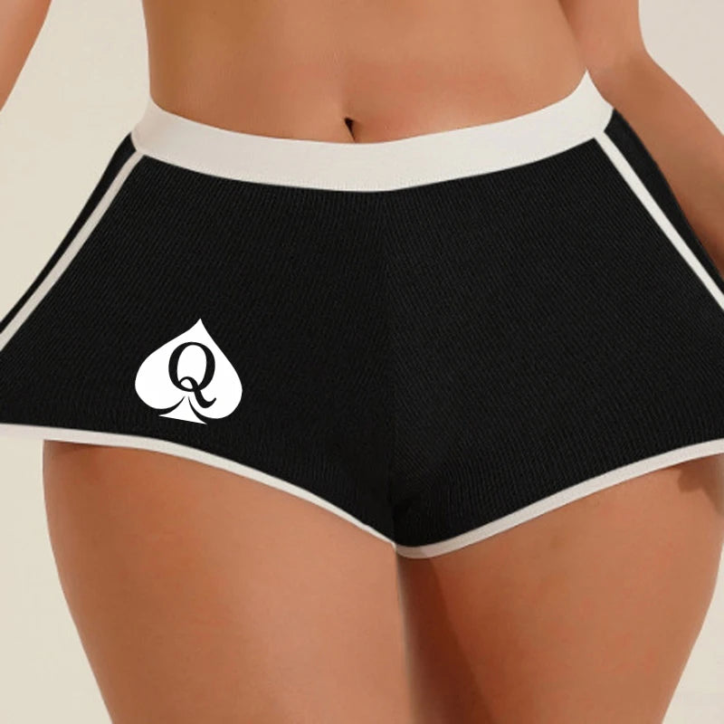 Queen of Spades Women's Cotton Boxer Shorts - Breathable Boyshort Panties | Comfortable Sports Underwear