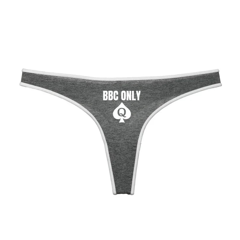 Sexy Queen of Spades G-String Thong - BBC ONLY Cotton Underwear | Soft Lingerie for Women