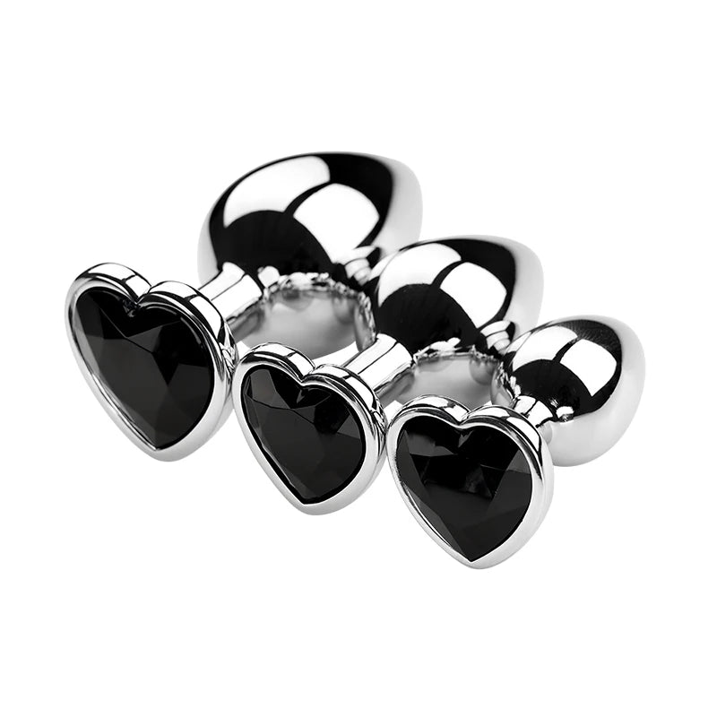Metal Heart Butt Plug 3 Sizes Simifo