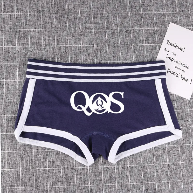 Queen of Spades Cotton Boyshort - Women's Breathable QOS Underwear | Cute Comfortable Panties