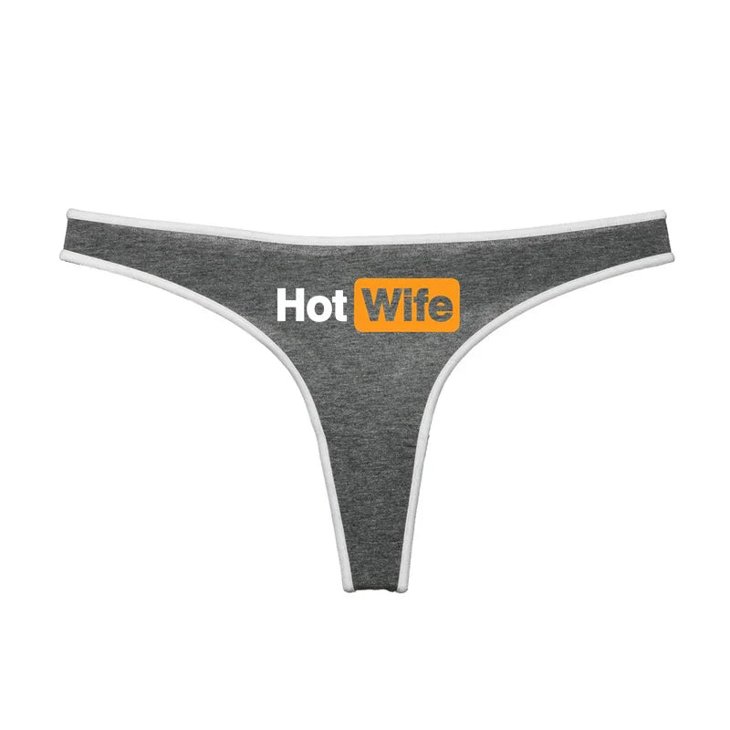 HOT WIFE Letters Women's Underwear - Seamless Low Waist Sports Panties | Traceless Fitness Brief