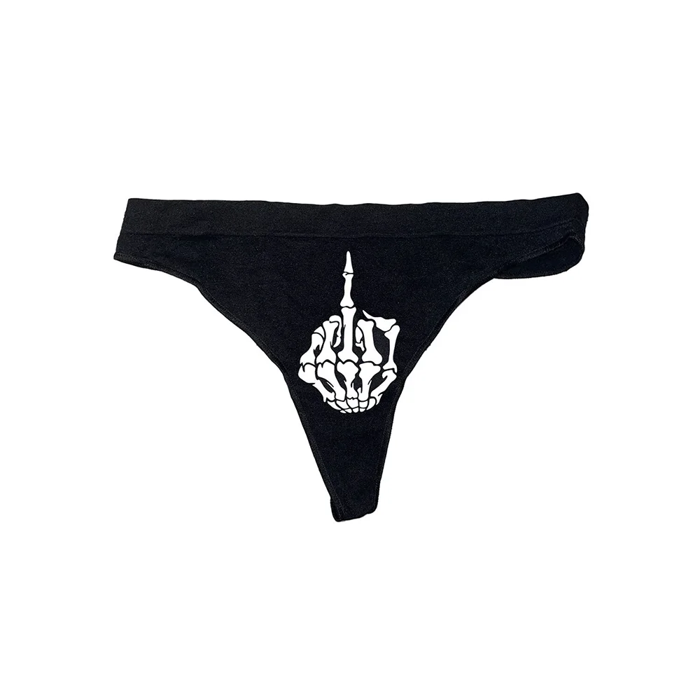 Halloween Skeleton Thong - Sexy Gothic Underwear for Women