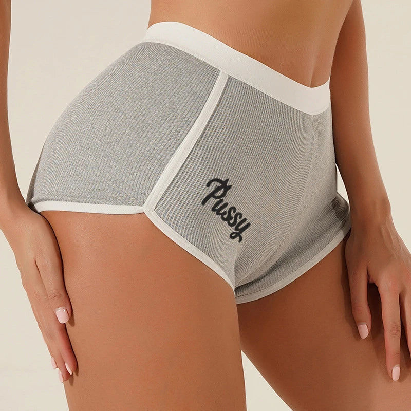 Women's Cotton Boxer Shorts - Breathable Comfortable Security Panties | Solid Color Sports Boyshort
