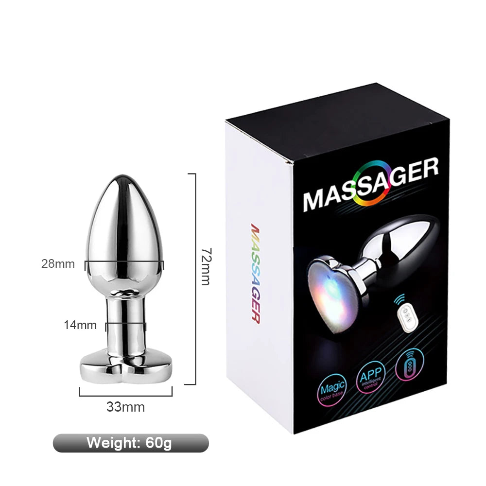 Butt Plug With Backlight App Remote Control
