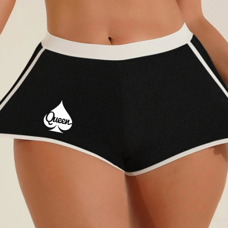 Queen of Spades Women's Cotton Boxer Shorts - Breathable Boyshort Panties | Comfortable Sports Underwear