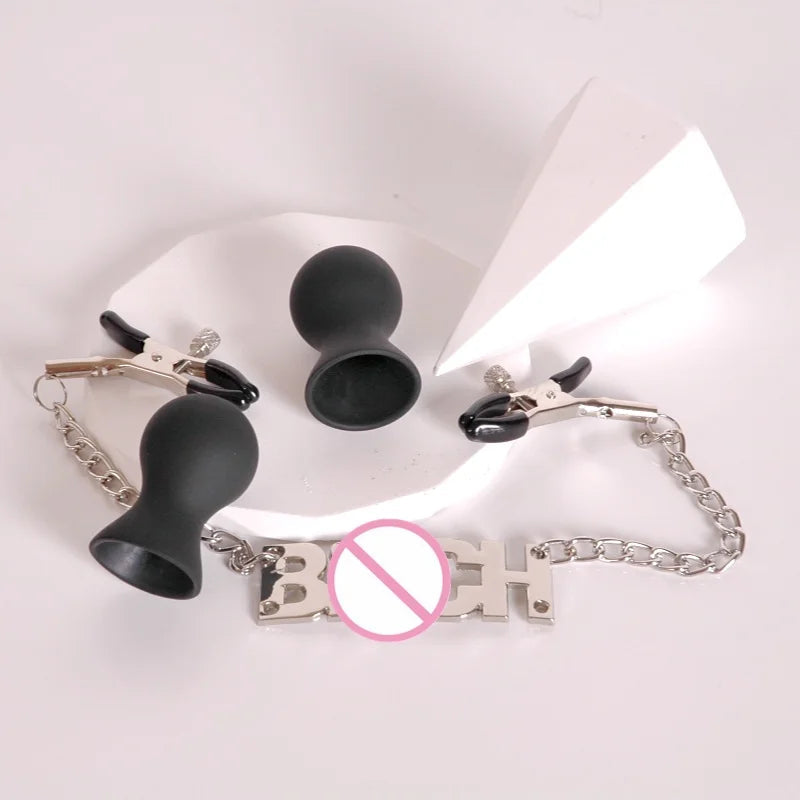Bondage Nipple Clamps-Sucker Simifo