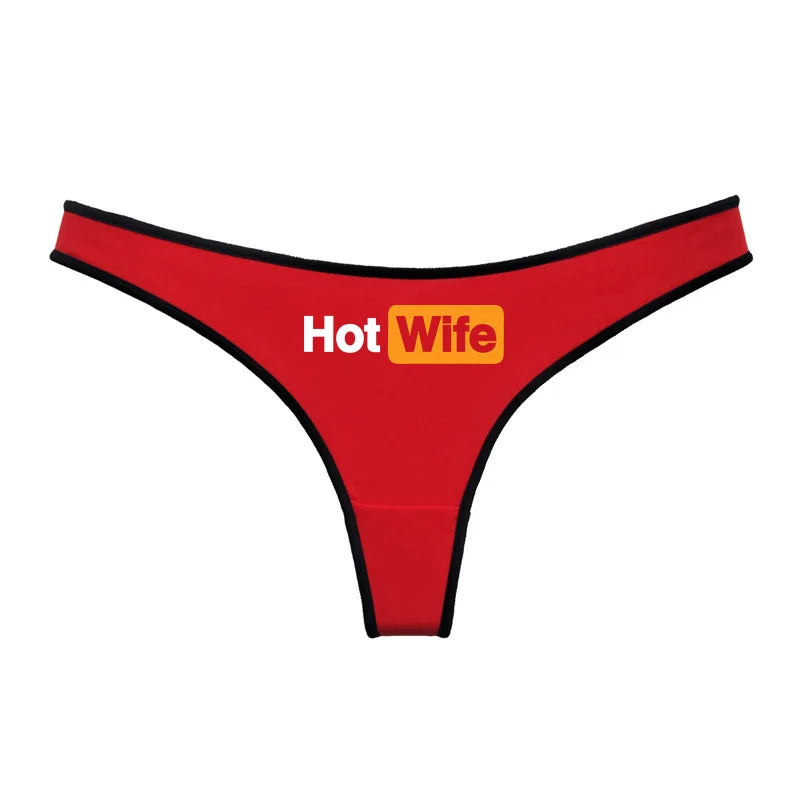 HOT WIFE Letters Women's Underwear - Seamless Low Waist Sports Panties | Traceless Fitness Brief