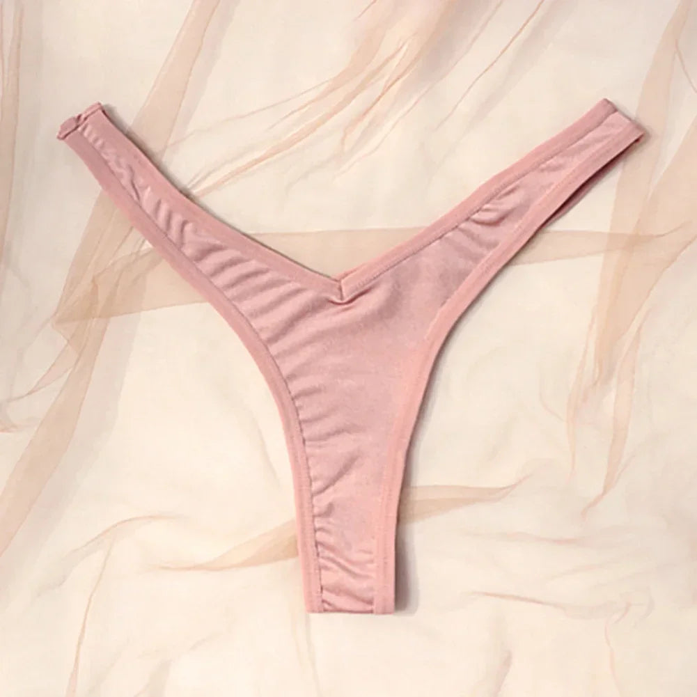 Women's V-Waist Sports Thong - Sexy Breathable G-String | Low Rise Elastic Bikini Panties