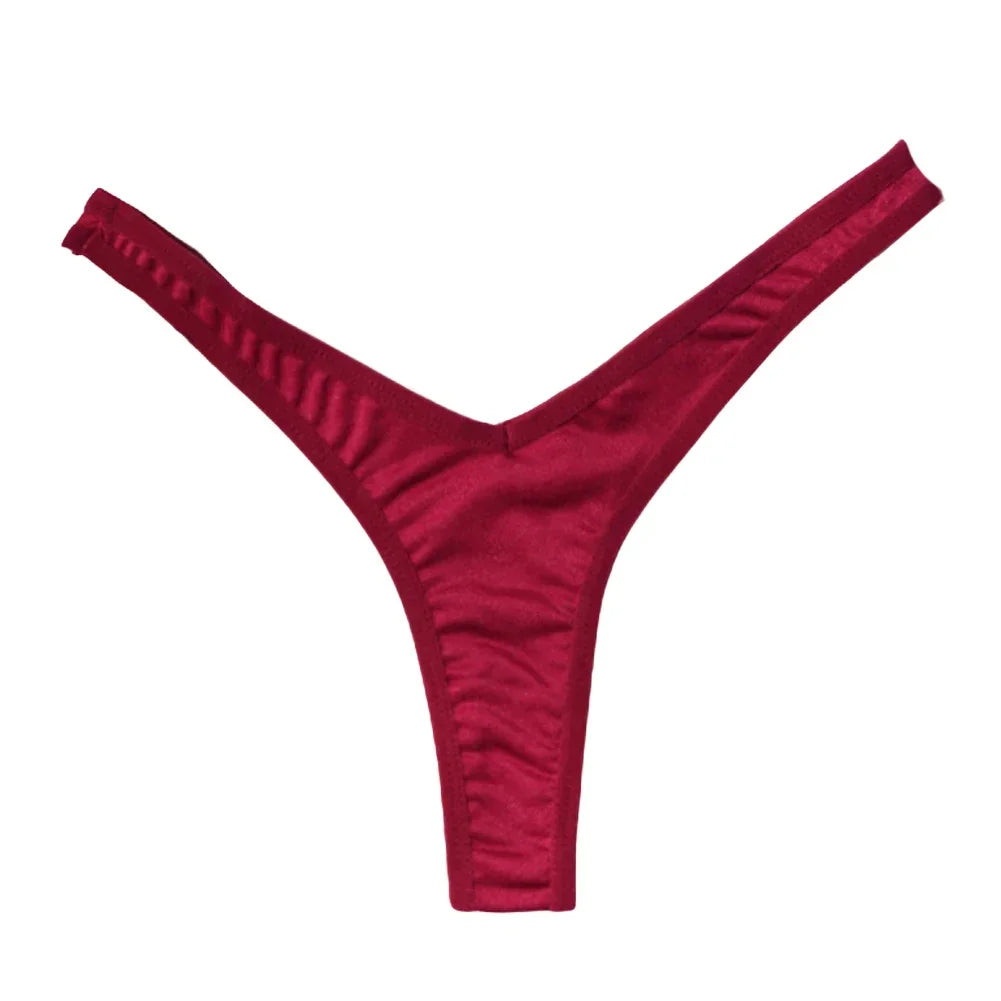 Women's V-Waist Sports Thong - Sexy Breathable G-String | Low Rise Elastic Bikini Panties