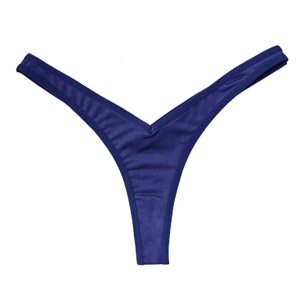 Women's V-Waist Sports Thong - Sexy Breathable G-String | Low Rise Elastic Bikini Panties