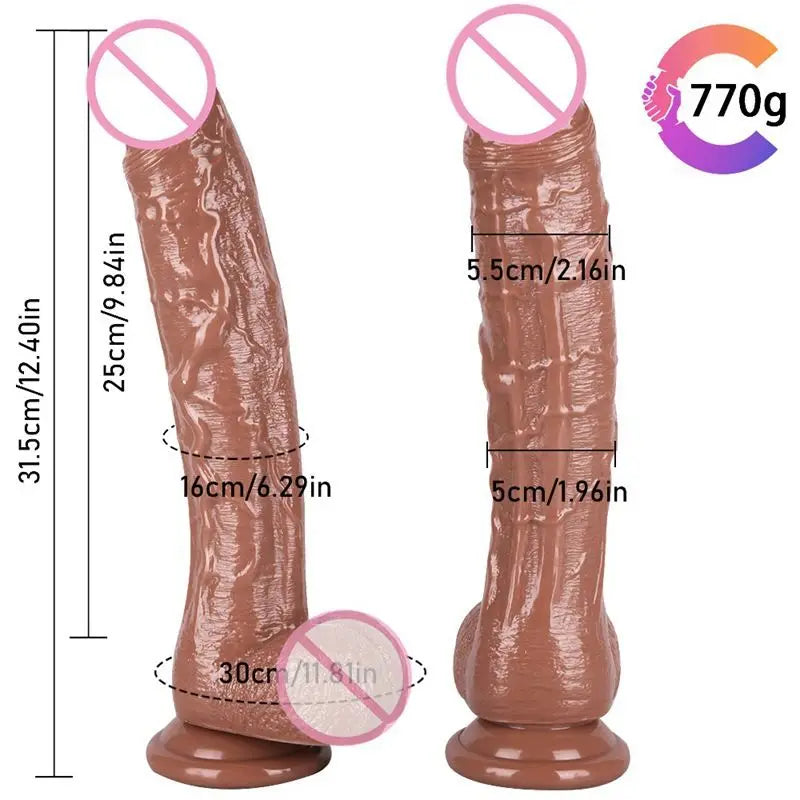 11 Inch Long Realistic Dildo With Suction Cup