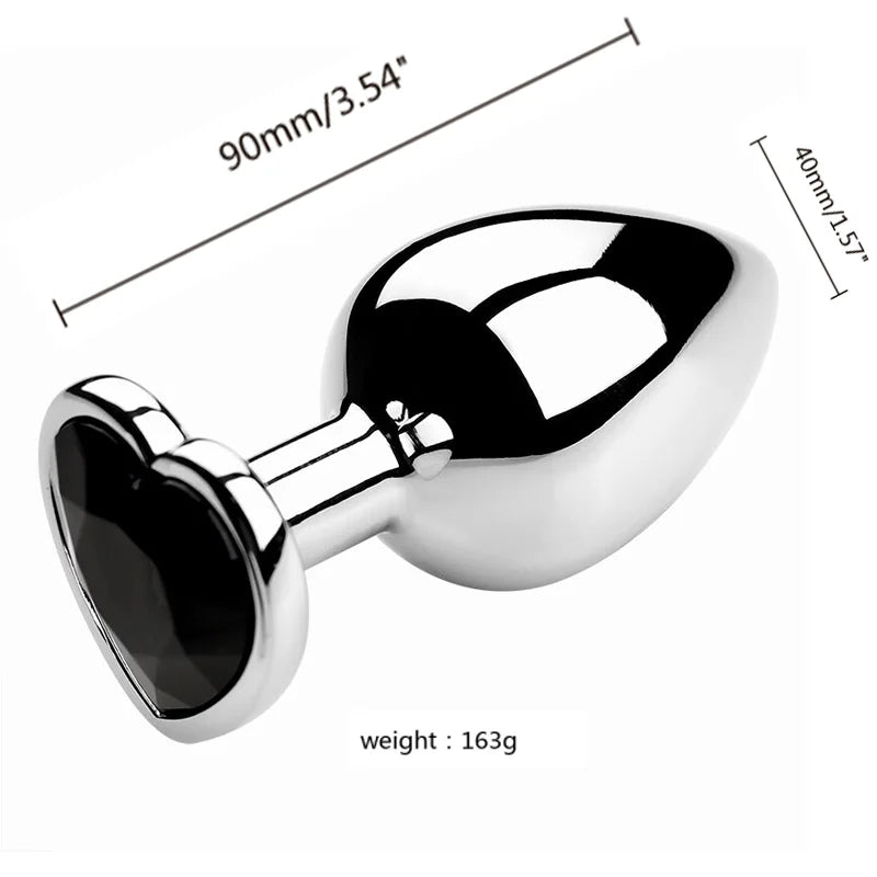 Metal Heart Butt Plug 3 Sizes Simifo