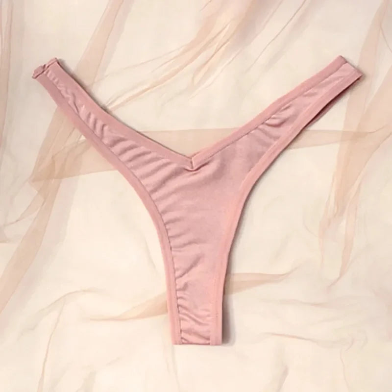 Women's V-Waist Sports Thong - Sexy Breathable G-String | Low Rise Elastic Bikini Panties
