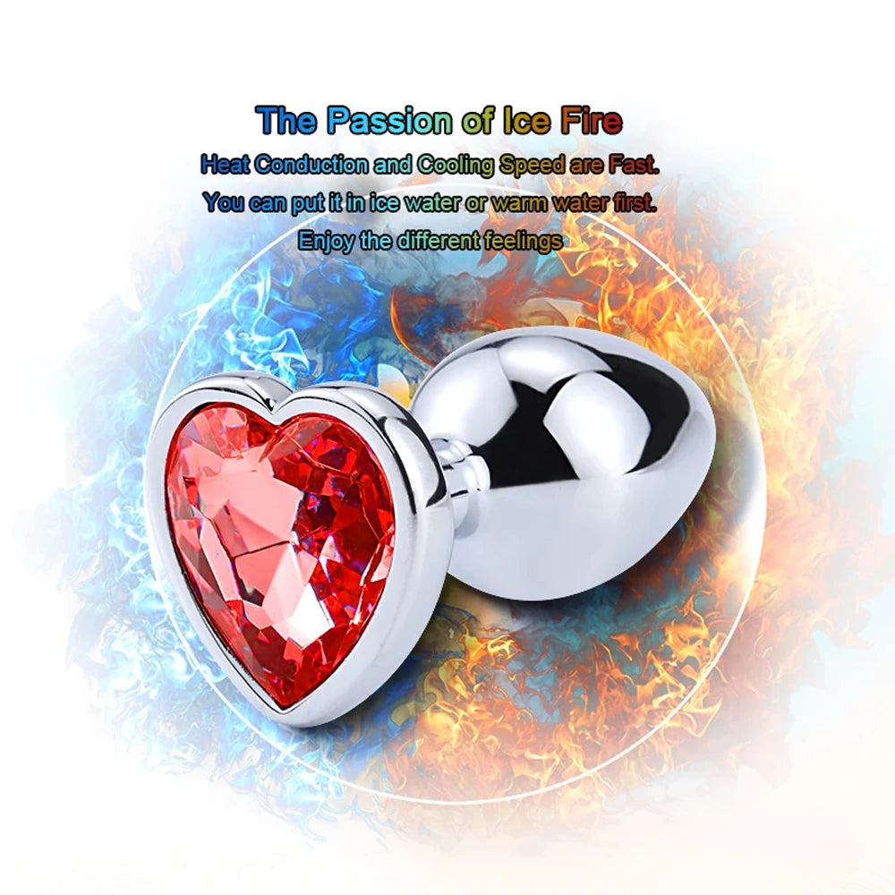 Metal Heart Butt Plug 3 Sizes Simifo
