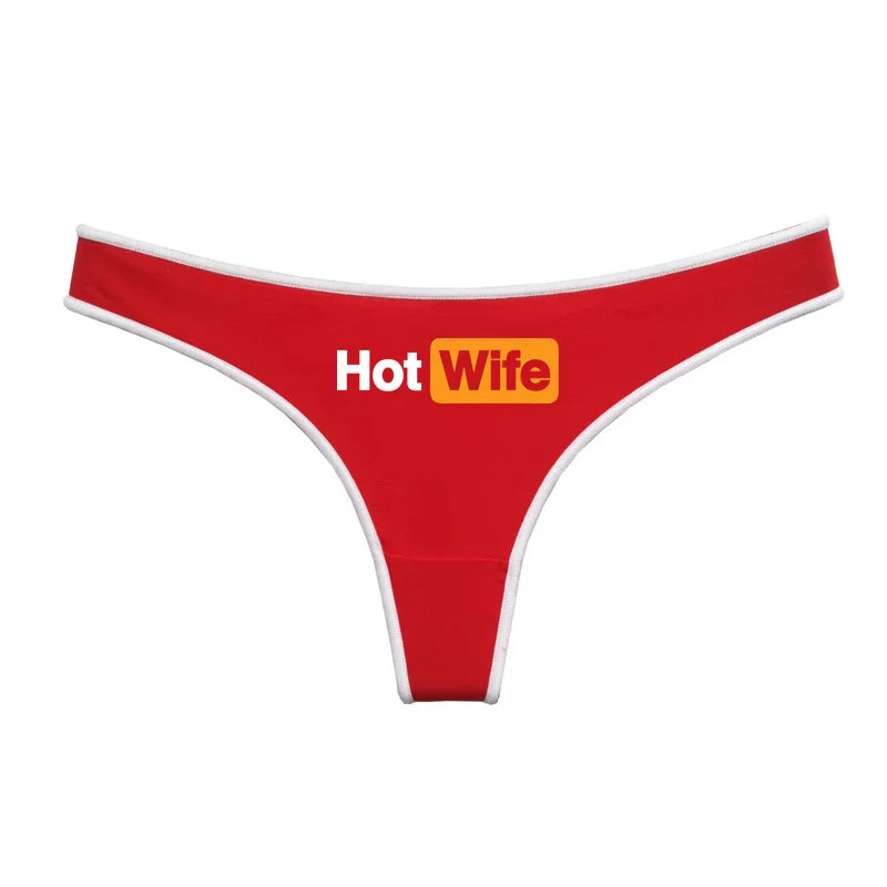 HOT WIFE Letters Women's Underwear - Seamless Low Waist Sports Panties | Traceless Fitness Brief