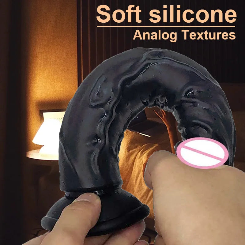 Realistic G-Spot Jelly Dildo with Suction Cup - Silicone Penis Butt Plug | Women's Pleasure Toy