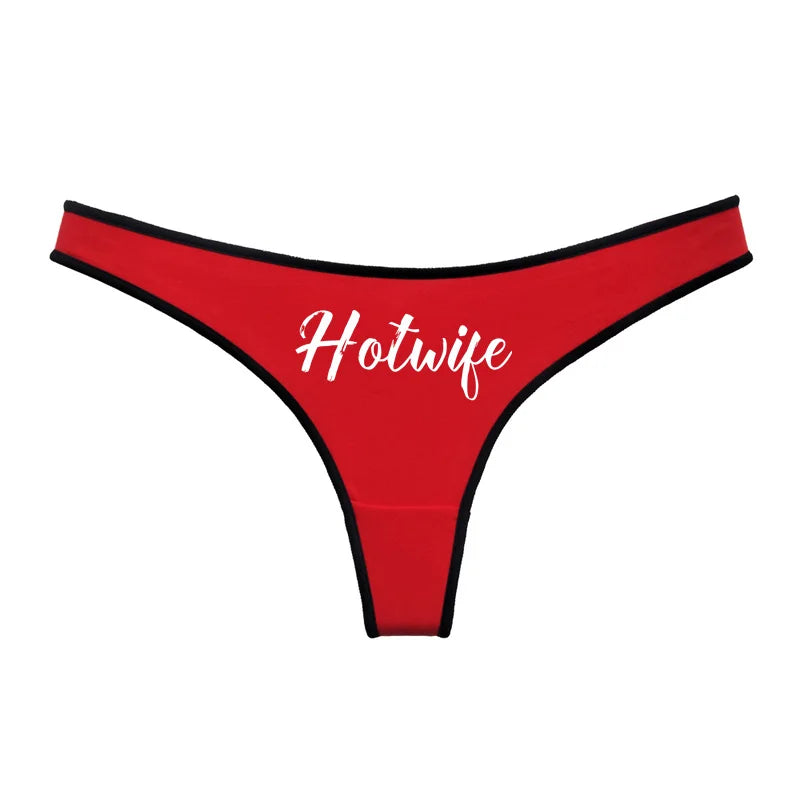 HOT WIFE Red Cotton Seamless Thong - Soft Invisible Breathable Sport Underwear | Women's Lingerie