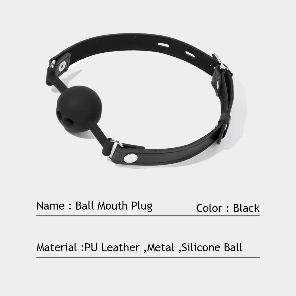 Black Silicone Ball Gag Simifo