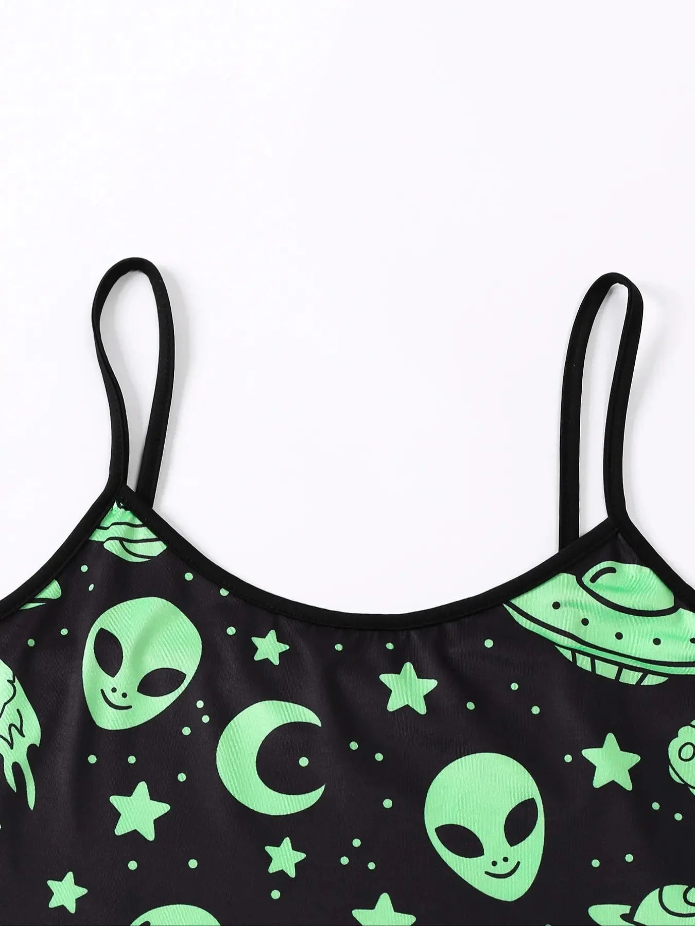 Women's Halloween Pumpkin Print Suspender Pajama Set - Sleeveless Top & Shorts Sleepwear