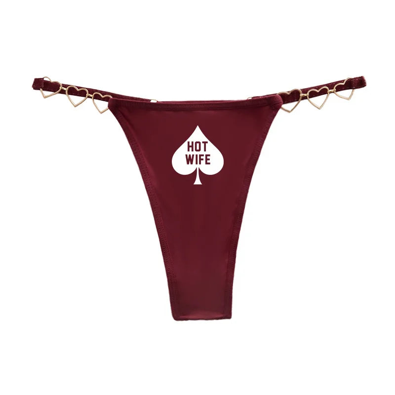 Queen of Spades Thong - Sexy Low Rise Cotton Thong