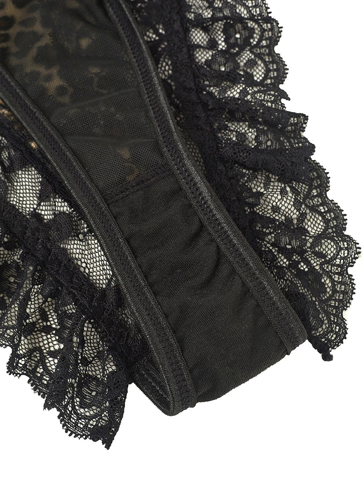 Sexy Lace Leopard Bodysuit