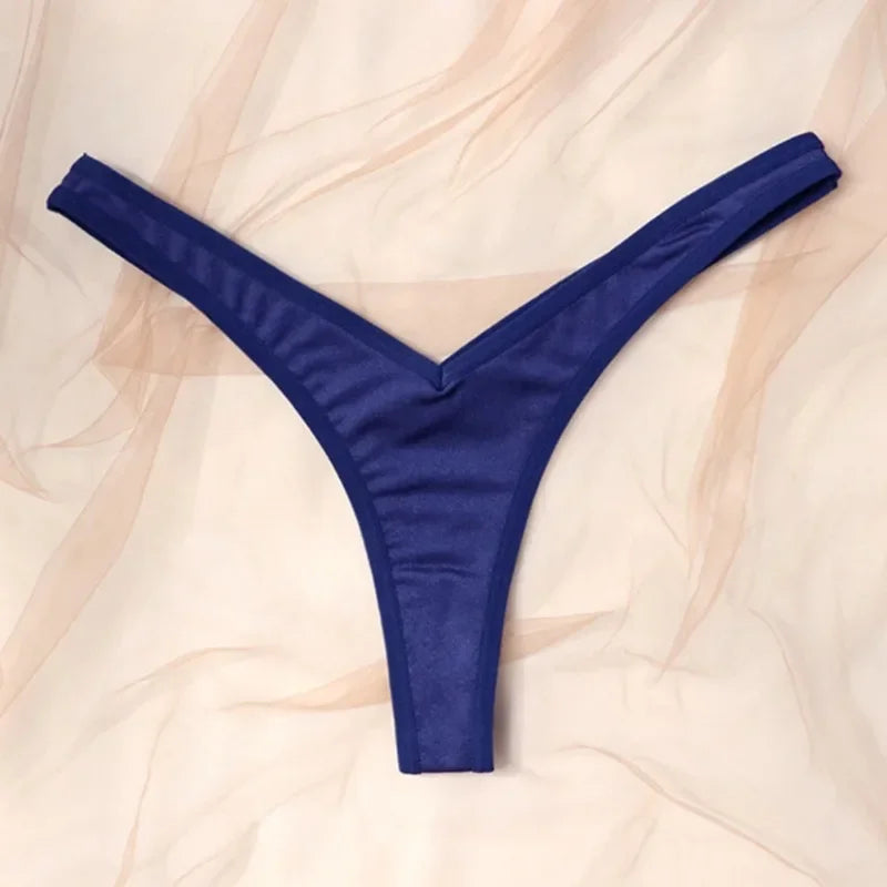 Women's V-Waist Sports Thong - Sexy Breathable G-String | Low Rise Elastic Bikini Panties