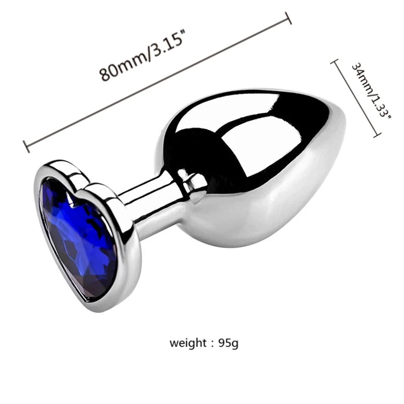 Metal Heart Butt Plug 3 Sizes Simifo
