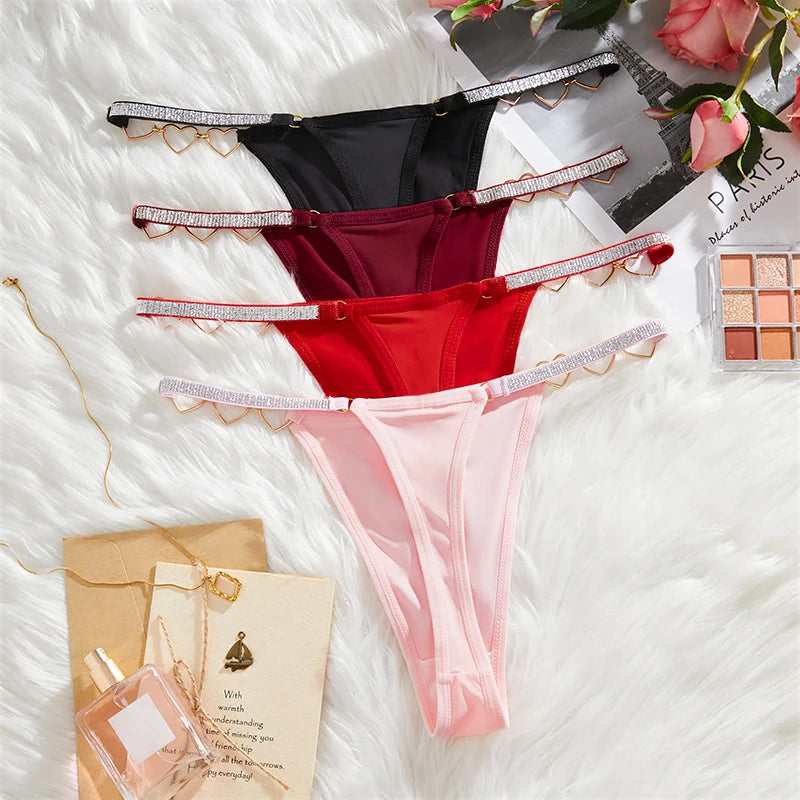 Queen of Spades Sexy Thong - Love Decoration Cotton Crotch Low Rise Underwear | Fun Lingerie Gift